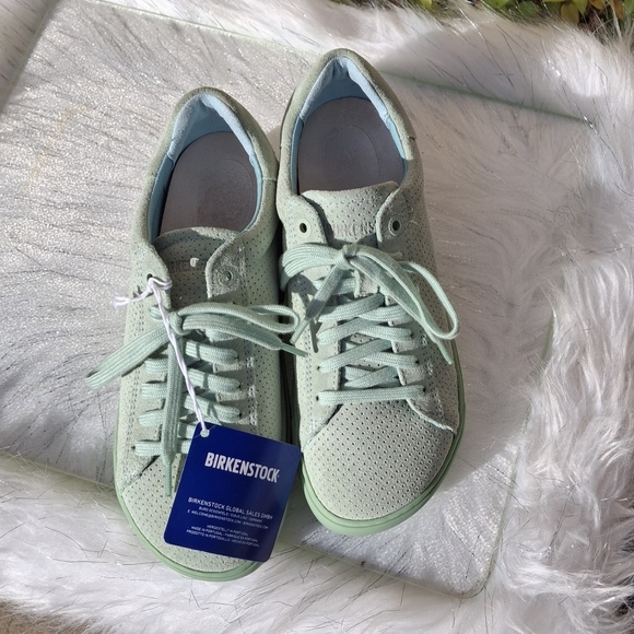 Birkenstock Bend Low Lace-Up Suede Matcha Green Sneakers Women Size 6 - Picture 9 of 16